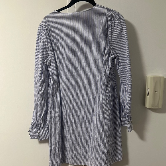 & Other Stories white and blue striped Coverup - Picture 4 of 4